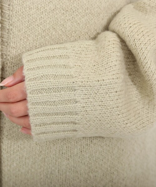 SHOO・LA・RUE（シューラルー）の「◆シャギーニットカーディガン（カーディガン/ボレロ・レディース・ライトパープル/ライトブルー/ホワイト系/ライトグリーン・00）」の12枚目の写真