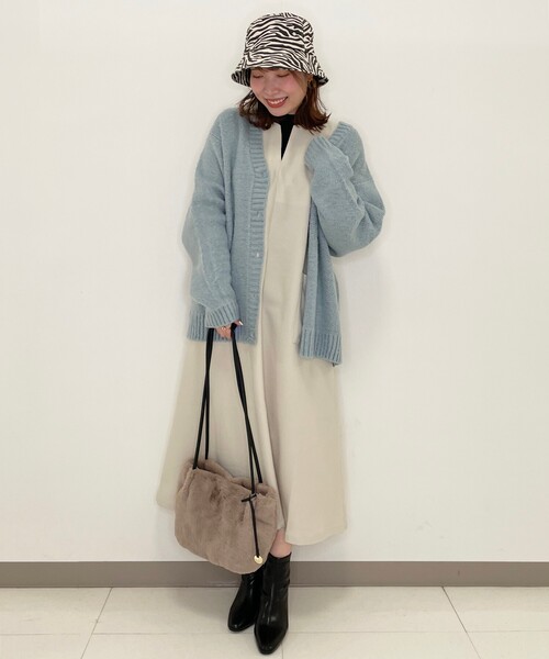 SHOO・LA・RUE（シューラルー）の「◆シャギーニットカーディガン（カーディガン/ボレロ・レディース・ライトパープル/ライトブルー/ホワイト系/ライトグリーン・00）」の16枚目の写真