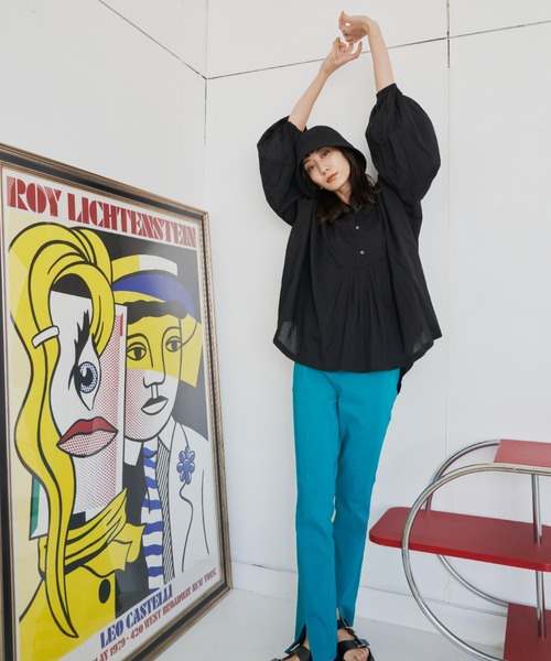 Auntie Rosa Holiday(アンティローザホリデー)の「オーバーシルエットカフタンブラウス(シャツ/ブラウス・レディース・ブルー/オフホワイト/ブラック/オレンジ・FREE)」の6枚目の写真