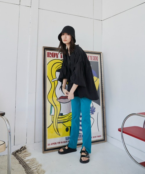 Auntie Rosa Holiday(アンティローザホリデー)の「オーバーシルエットカフタンブラウス(シャツ/ブラウス・レディース・ブルー/オフホワイト/ブラック/オレンジ・FREE)」の11枚目の写真