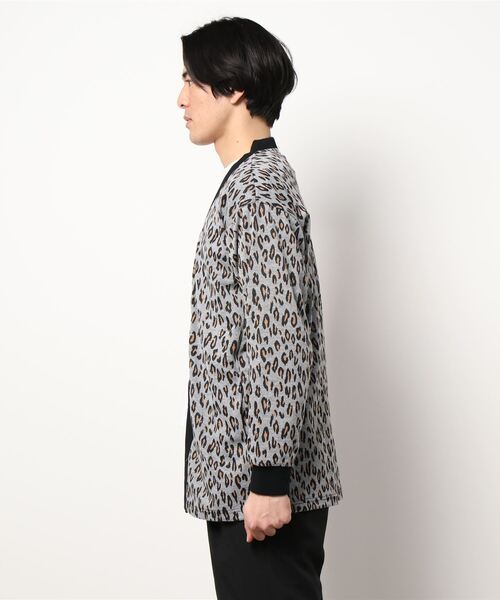RATTLE TRAP（ラトルトラップ）の「レオパード柄ダブルジャガードカーディガン（カーディガン/ボレロ・メンズ・グレー/ホワイト系その他・M/L）」の3枚目の写真