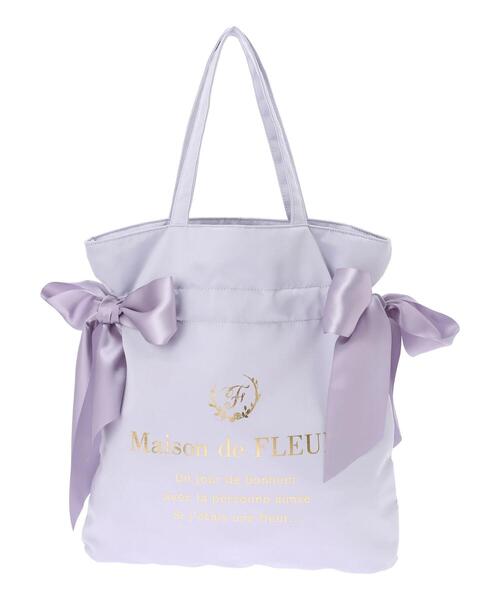 Maison de FLEUR(メゾンドフルール)の「ダブルリボントートバッグ(トートバッグ・レディース・ネイビー/ラベンダー/ブルー系その他5/ライトグリーン系2/ブラック・FREE)」の18枚目の写真