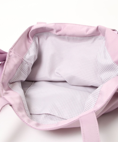 Maison de FLEUR(メゾンドフルール)の「ダブルリボントートバッグ(トートバッグ・レディース・ネイビー/ラベンダー/ブルー系その他5/ライトグリーン系2/ブラック・FREE)」の6枚目の写真