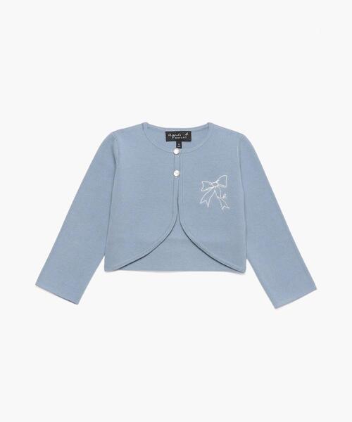 agnes b.（アニエスベー）の「LS43 E BOLERO キッズ リボン刺繍ボレロ 