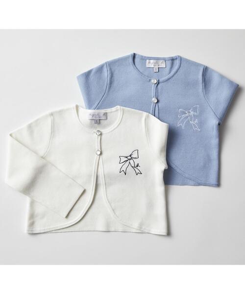agnes b.（アニエスベー）の「LS43 E BOLERO キッズ リボン刺繍ボレロ 