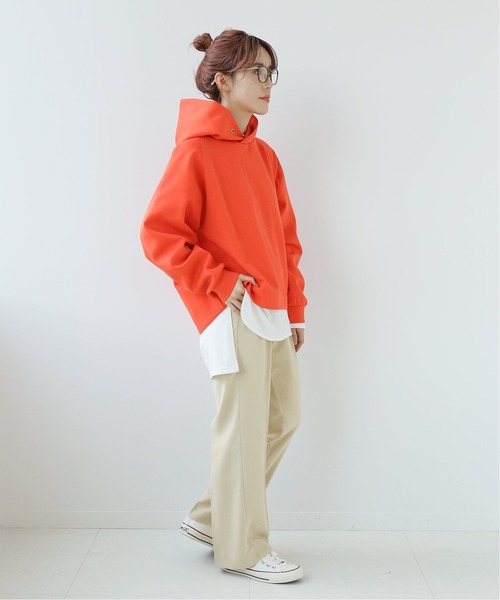 Simplicite（サンプリシテ）の「ハトメダンボールフードプルオーバー（Tシャツ/カットソー・レディース・ブラック/ホワイト/オレンジ・FREE）」の5枚目の写真