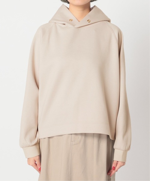 Simplicite（サンプリシテ）の「ハトメダンボールフードプルオーバー（Tシャツ/カットソー・レディース・ブラック/ホワイト/オレンジ・FREE）」の14枚目の写真