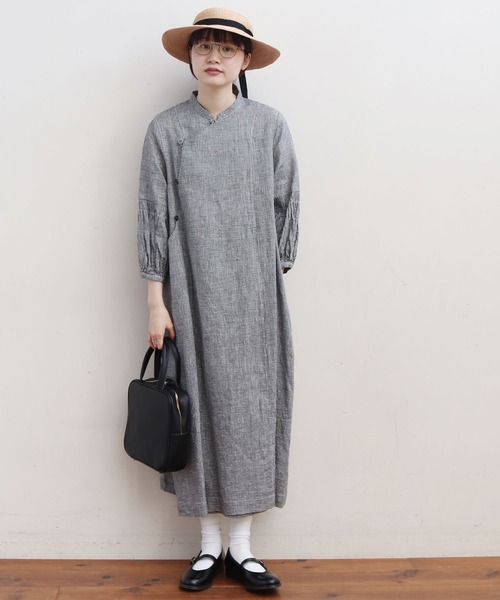 フィグロンドン　 BOY LINEN ワンピース　ブラック fig London（フィグロンドン）の「BOYANG LINEN OP（ワンピース