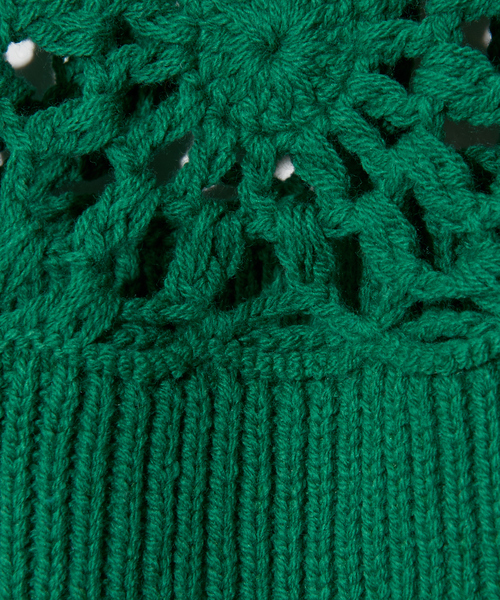 NOMINE（ノミネ）の「かぎ編レースニットプルオーバー（ニット/セーター・レディース・ホワイト/オレンジ/グリーン/ダークネイビー・フリー）」の11枚目の写真