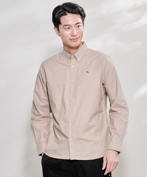 Arnold Palmer(アーノルドパーマー)の「APクラシック オックス 長袖 シェア シャツ(シャツ/ブラウス・レディース・ブルー/ベージュ/ライトピンク/ホワイト/サックスブルー/サーモンピンク/ライトブラウン/グレイッシュベージュ/ミント/サンドベージュ/ワインレッド/ピンク/バーガンディー・L/LL/M/S/XS)」の5枚目の写真