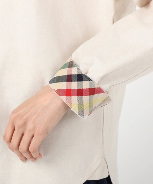 Arnold Palmer(アーノルドパーマー)の「APクラシック オックス 長袖 シェア シャツ(シャツ/ブラウス・レディース・ブルー/ベージュ/ライトピンク/ホワイト/サックスブルー/サーモンピンク/ライトブラウン/グレイッシュベージュ/ミント/サンドベージュ/ワインレッド/ピンク/バーガンディー・L/LL/M/S/XS)」の16枚目の写真