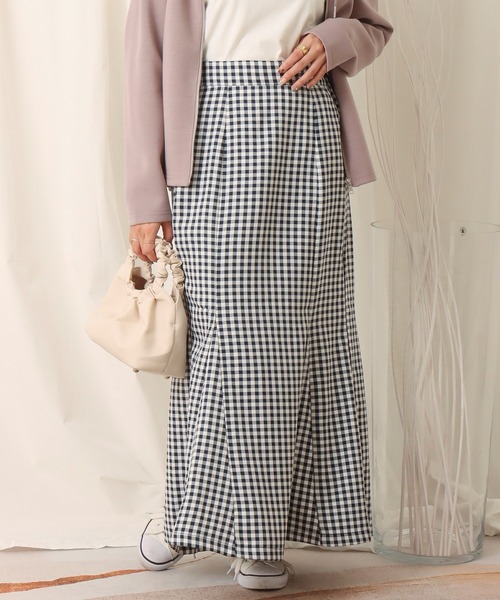 libelle more（リベル モア）の「ギンガムチェック　マーメイドスカート（スカート・レディース・ブラック/ネイビー・M/L）」の3枚目の写真