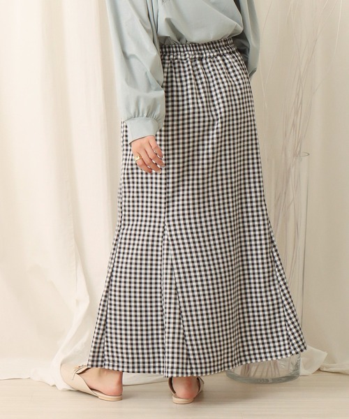 libelle more（リベル モア）の「ギンガムチェック　マーメイドスカート（スカート・レディース・ブラック/ネイビー・M/L）」の8枚目の写真