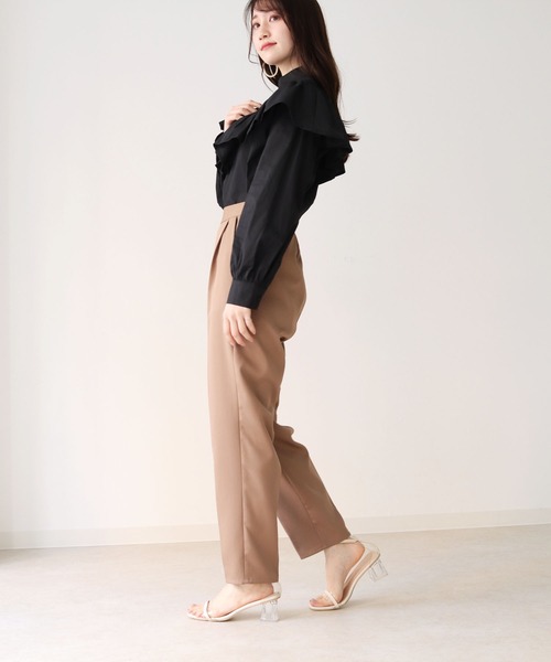 HER CLOSET（ハークローゼット）の「【TWENTY THREE】コットンレースフリルギャザーブラウス（シャツ/ブラウス・レディース・ホワイト/ブラック・FREE）」の11枚目の写真