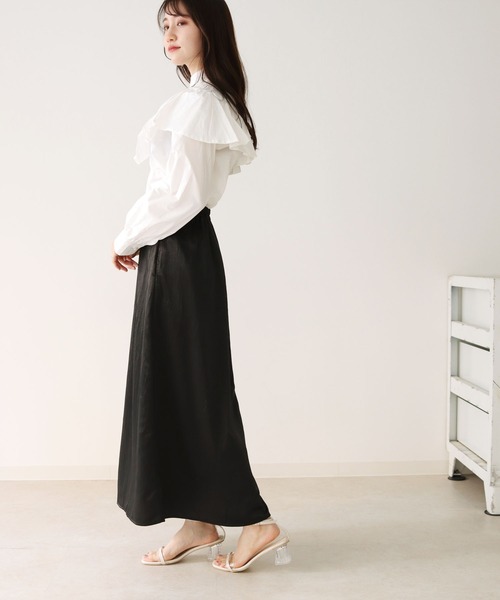 HER CLOSET（ハークローゼット）の「【TWENTY THREE】コットンレースフリルギャザーブラウス（シャツ/ブラウス・レディース・ホワイト/ブラック・FREE）」の13枚目の写真