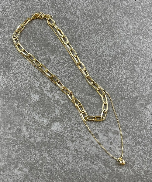apres jour mignon(アプレジュールミニョン)の「【apresjour mignon×ARIAZ】2連モチーフネックレス(ネックレス・レディース・シルバー/ゴールド・ONESIZE)」の3枚目の写真
