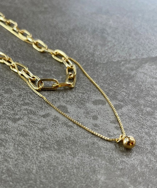 apres jour mignon(アプレジュールミニョン)の「【apresjour mignon×ARIAZ】2連モチーフネックレス(ネックレス・レディース・シルバー/ゴールド・ONESIZE)」の4枚目の写真