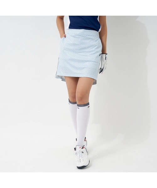 セール Fila Golf フィラゴルフ ワンポイントロゴ メッシュ ハイウエスト スカート 吸汗速乾 Uvカット 接触冷感 遮熱 ゴルフウェア レディース スカート Fila Golf フィラゴルフ のファッション通販 Zozotown