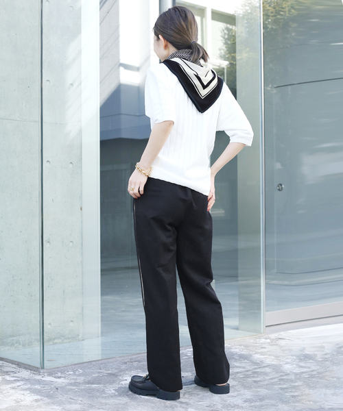 VERMEIL par iena（ヴェルメイユパーイエナ）の「サイドテープパンツ◆（その他パンツ・レディース・ベージュ/ネイビー・36/38/40）」の13枚目の写真