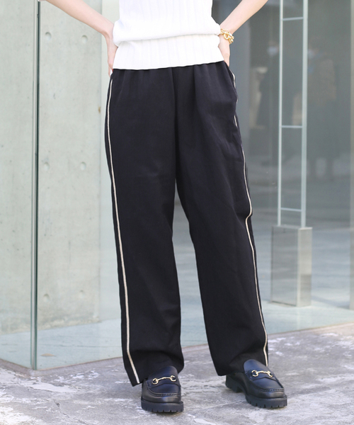 VERMEIL par iena（ヴェルメイユパーイエナ）の「サイドテープパンツ◆（その他パンツ・レディース・ベージュ/ネイビー・36/38/40）」の15枚目の写真