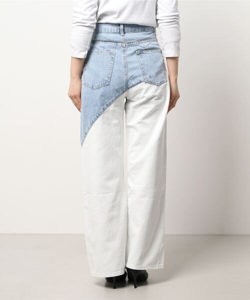 Opinion korean town(オピニオン コリアン タウン)の「Bicolor white denim pt(デニムパンツ・レディース・ホワイト・S/M/L)」の14枚目の写真