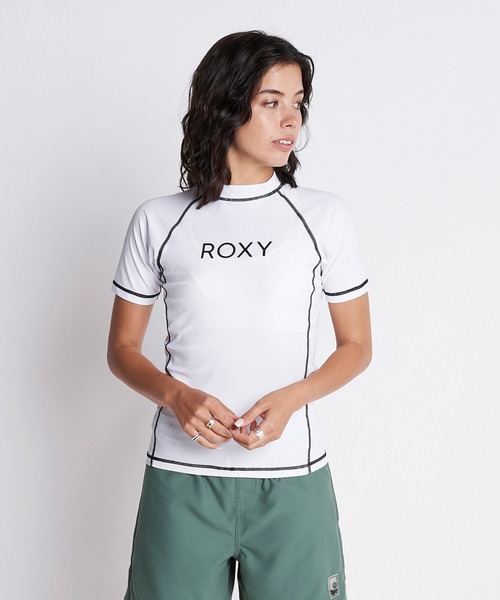 ROXY（ロキシー）の「RASHIE S/S/ロキシー半袖ラッシュガード(水着)（ラッシュガード・レディース・ホワイト/ブラック/ネイビー/ブルー系その他・SMALL/MEDIUM/LARGE）」の7枚目の写真