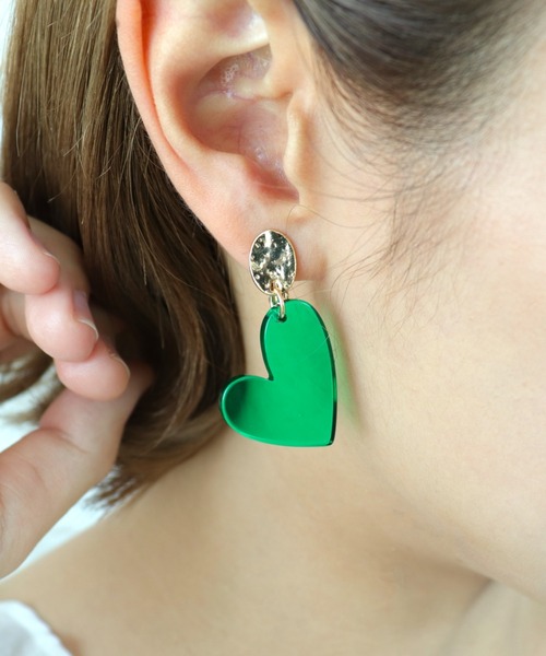 【heradi】'Breeze'095Earring〜ピアス★日本未入荷 2021FW クリアハートピアス（ピアス（両耳用））｜Three Four Time