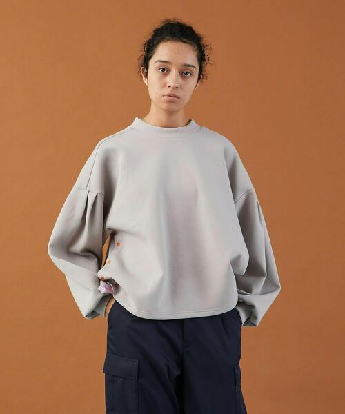 FRAPBOIS（フラボア）の「BIGスリーブT（Tシャツ/カットソー・レディース・ホワイト/グレイッシュベージュ・1/0）」の18枚目の写真