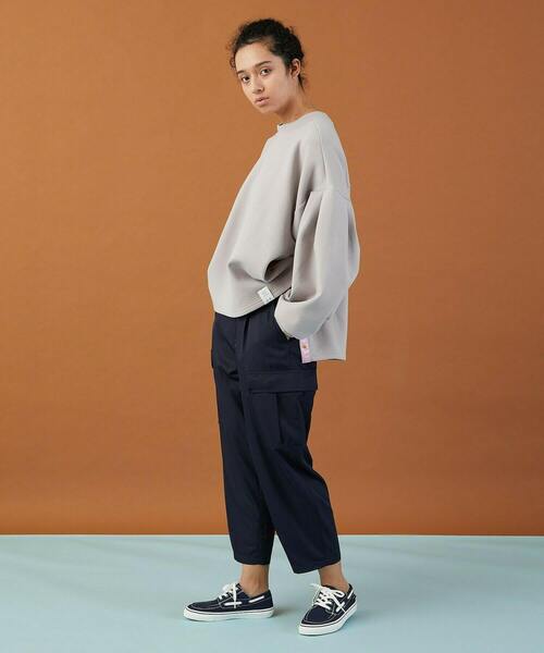 FRAPBOIS（フラボア）の「BIGスリーブT（Tシャツ/カットソー・レディース・ホワイト/グレイッシュベージュ・1/0）」の19枚目の写真