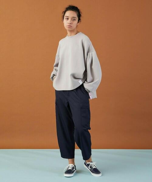 FRAPBOIS（フラボア）の「BIGスリーブT（Tシャツ/カットソー・レディース・ホワイト/グレイッシュベージュ・1/0）」の21枚目の写真