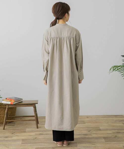 URBAN RESEARCH Sonny Label（アーバンリサーチサニーレーベル）の「リネンスタンドカラーシャツワンピース（ワンピース・レディース・ライトブルー/ブラック/グレー系その他・FREE）」の22枚目の写真