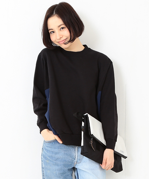 BEAMS BOY（ビームスボーイ）の「◎les Briqu’a braque / サイド 配色 クルースウェット（スウェット・レディース・ライトグレー/ブラック・ONE SIZE）」の2枚目の写真