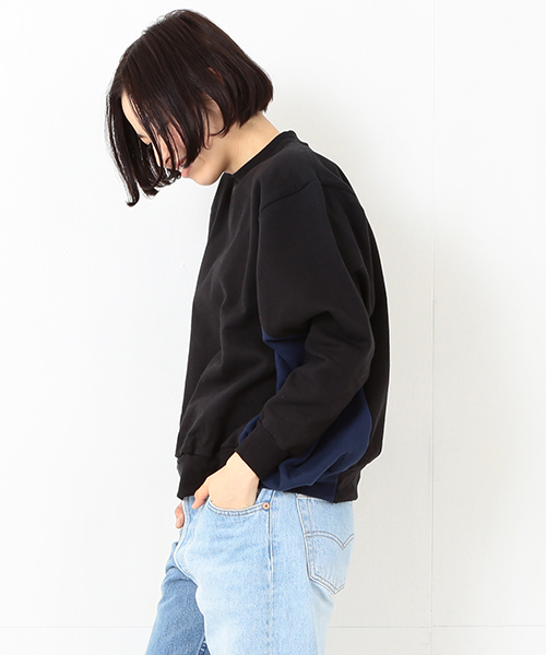 BEAMS BOY（ビームスボーイ）の「◎les Briqu’a braque / サイド 配色 クルースウェット（スウェット・レディース・ライトグレー/ブラック・ONE SIZE）」の19枚目の写真