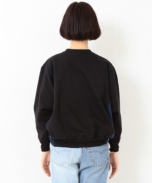 BEAMS BOY（ビームスボーイ）の「◎les Briqu’a braque / サイド 配色 クルースウェット（スウェット・レディース・ライトグレー/ブラック・ONE SIZE）」の20枚目の写真
