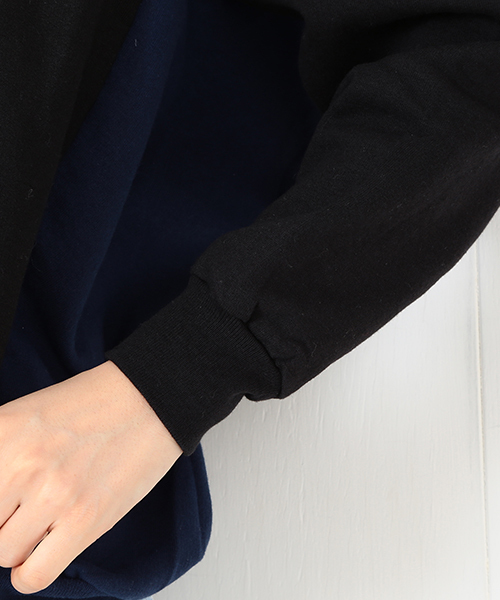 BEAMS BOY（ビームスボーイ）の「◎les Briqu’a braque / サイド 配色 クルースウェット（スウェット・レディース・ライトグレー/ブラック・ONE SIZE）」の14枚目の写真