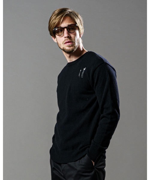 wjk(ダヴルジェイケイ)の「damage knit(ニット/セーター・メンズ・ブラック/チャコールグレー・X-LARGE/MEDIUM/LARGE/SMALL)」の12枚目の写真