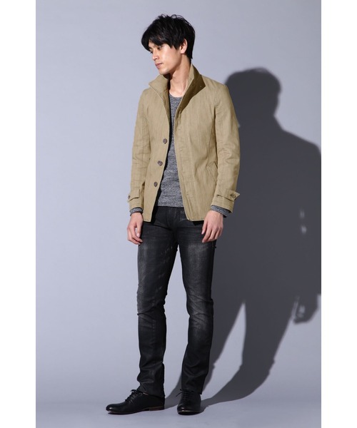 TORNADO MART（トルネードマート）の「Zero by TORNADO MART∴マナプールストレッチスタンドジャケット（カバーオール・メンズ・ベージュ/ネイビー・M/L/LL）」の16枚目の写真