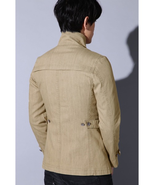 TORNADO MART（トルネードマート）の「Zero by TORNADO MART∴マナプールストレッチスタンドジャケット（カバーオール・メンズ・ベージュ/ネイビー・M/L/LL）」の14枚目の写真