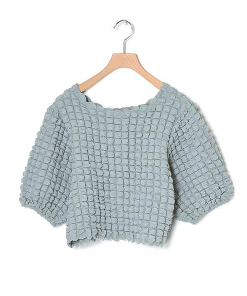 w closet(ダブルクローゼット)の「ポコポコ2WAY半袖ブラウス(シャツ/ブラウス・レディース・サックスブルー系1/アイボリー/ブラウン/ブラック・FREE)」の22枚目の写真