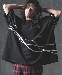 GLIMCLAP | mt7880-Stem print design short-sleeve T-shirt Tシャツ(Tシャツ/カットソー)