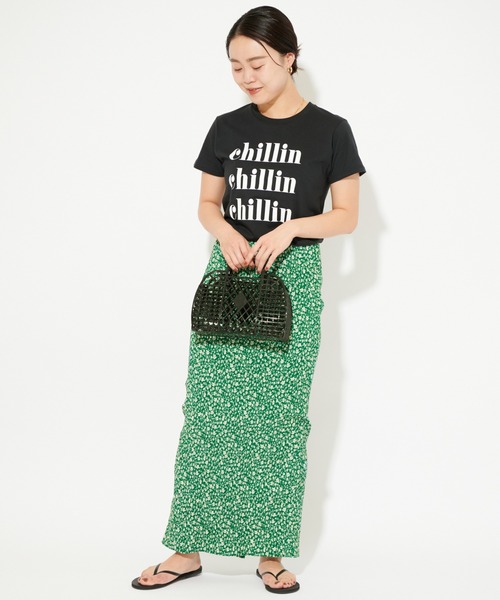 U by SPICK&SPAN(ユーバイスピックアンドスパン)の「プリーツフラワーストレッチスカート(スカート・レディース・ブラック/グリーン・38/36/34)」の14枚目の写真