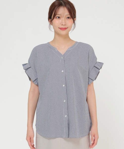 ikka(イッカ)の「【Sサイズ WEB限定】前後2WAY袖タックプルオーバー(シャツ/ブラウス・レディース・ライトグレー/ネイビー/グリーン/その他1/その他4・S/M/L)」の7枚目の写真