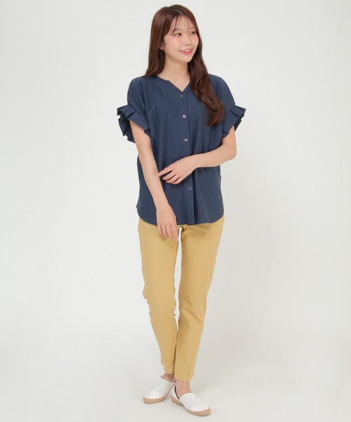 ikka(イッカ)の「【Sサイズ WEB限定】前後2WAY袖タックプルオーバー(シャツ/ブラウス・レディース・ライトグレー/ネイビー/グリーン/その他1/その他4・S/M/L)」の9枚目の写真
