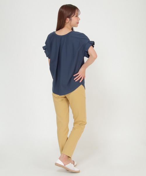 ikka(イッカ)の「【Sサイズ WEB限定】前後2WAY袖タックプルオーバー(シャツ/ブラウス・レディース・ライトグレー/ネイビー/グリーン/その他1/その他4・S/M/L)」の6枚目の写真