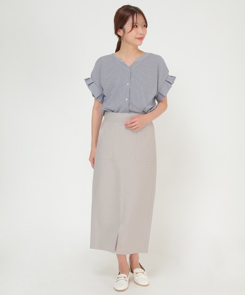 ikka(イッカ)の「【Sサイズ WEB限定】前後2WAY袖タックプルオーバー(シャツ/ブラウス・レディース・ライトグレー/ネイビー/グリーン/その他1/その他4・S/M/L)」の16枚目の写真