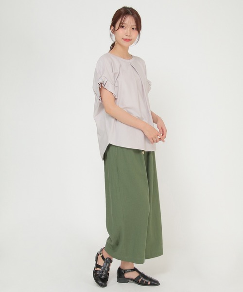 ikka(イッカ)の「【Sサイズ WEB限定】前後2WAY袖タックプルオーバー(シャツ/ブラウス・レディース・ライトグレー/ネイビー/グリーン/その他1/その他4・S/M/L)」の15枚目の写真