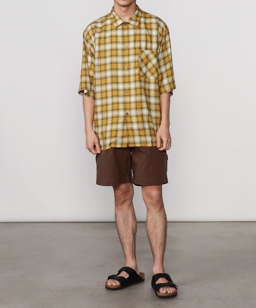 Sanca(サンカ)の「Sanca | レトロチェックオープンカラーシャツ MEN(シャツ/ブラウス・メンズ・ブルー系その他/イエロー系その他・2/3)」の8枚目の写真