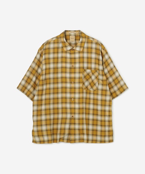 Sanca(サンカ)の「Sanca | レトロチェックオープンカラーシャツ MEN(シャツ/ブラウス・メンズ・ブルー系その他/イエロー系その他・2/3)」の12枚目の写真