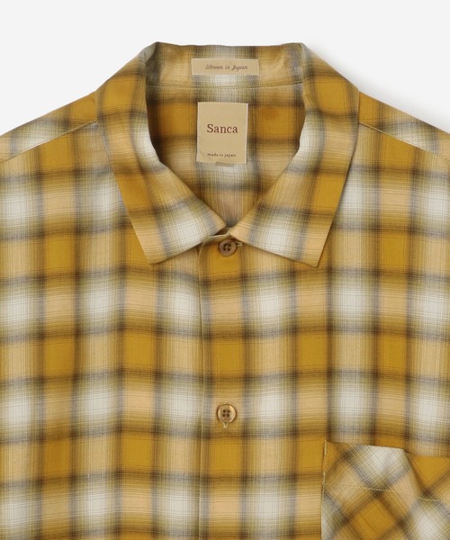 Sanca(サンカ)の「Sanca | レトロチェックオープンカラーシャツ MEN(シャツ/ブラウス・メンズ・ブルー系その他/イエロー系その他・2/3)」の14枚目の写真