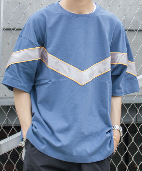 GLOSTER（グロスター）の「【GLOSTER/グロスター】IPFU ビッグシルエットTシャツ（Tシャツ/カットソー・メンズ・ブラック/アイボリー/グレイッシュブルー・M/L）」の3枚目の写真